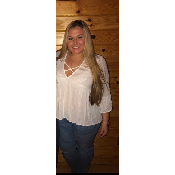 Womens 1X Forever 21+ white dressy shirt - Picture 4 of 4